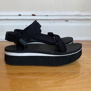 TEVA Platform Sandals Black